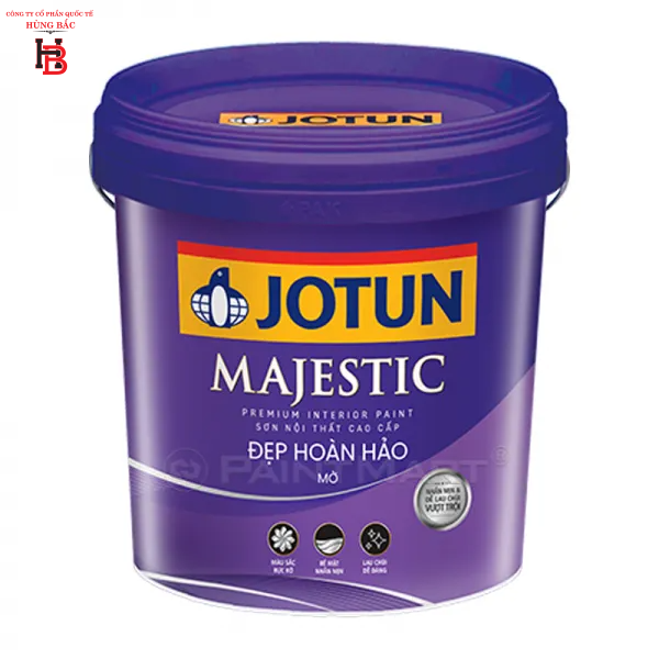  Sơn nước nội thất Jotun Majestic đẹp hoàn hảo bóng mờ lon 5L 