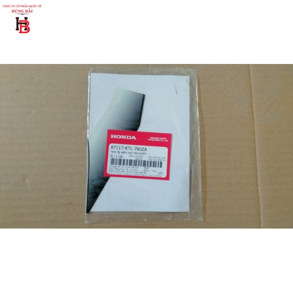 TEM ỐP YẾM TRÁI ZX TRẮNG 87117KTL780ZA
